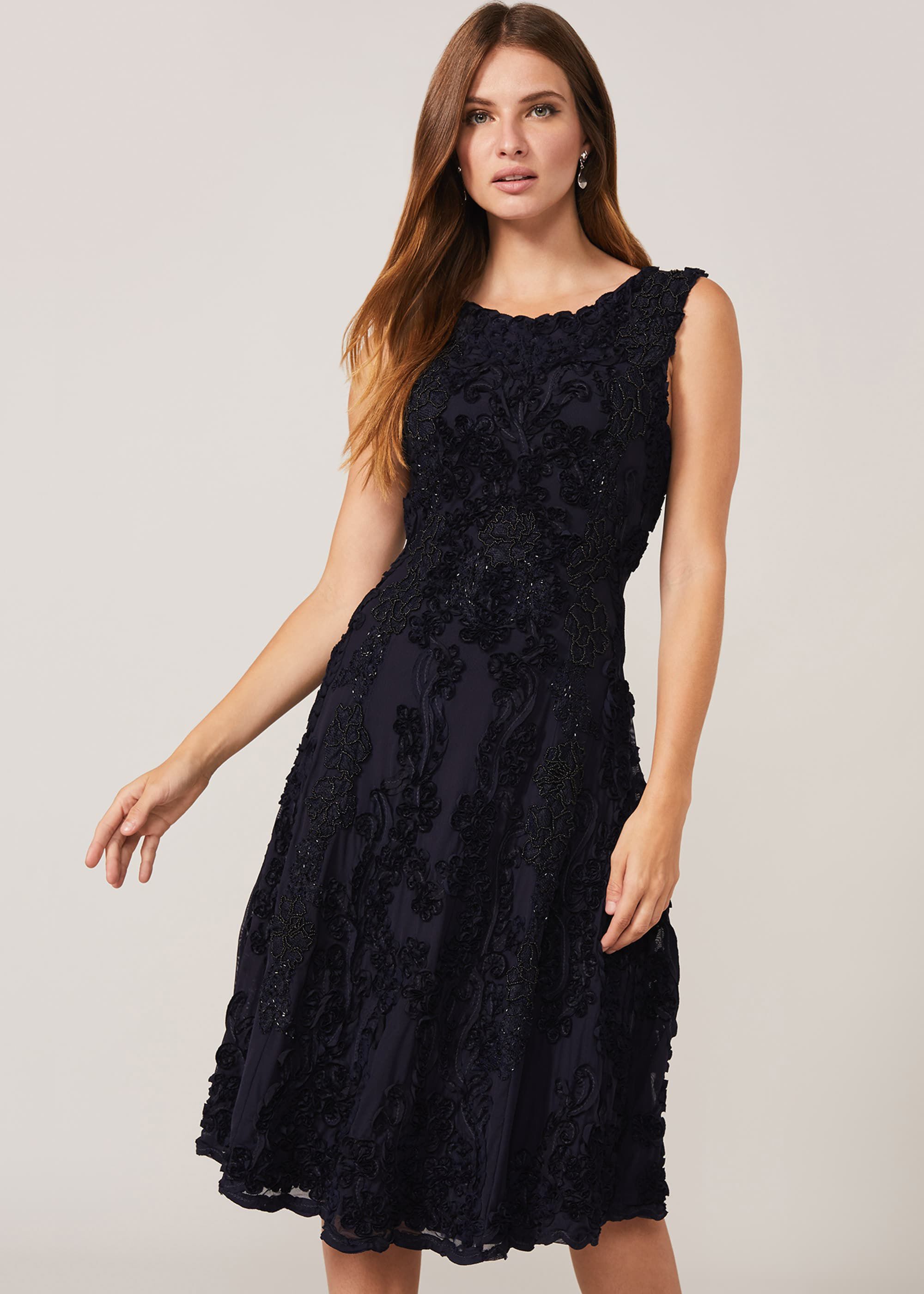 Penelope Tapework Lace Fit And Flare ...